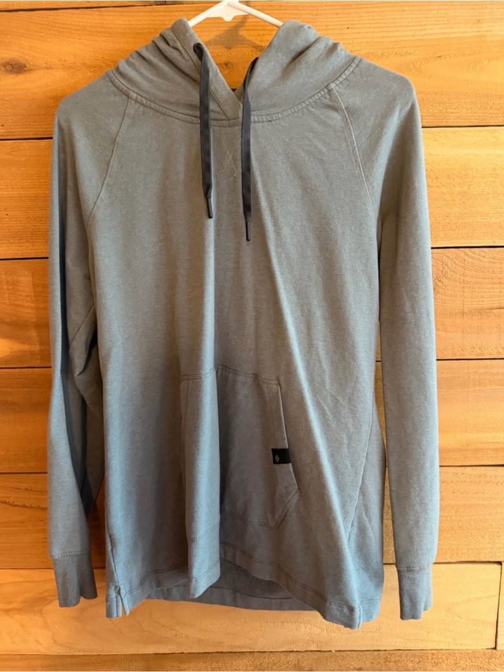 Black diamond Light Slate Gray Pullover Hoodie with Drawstrings
